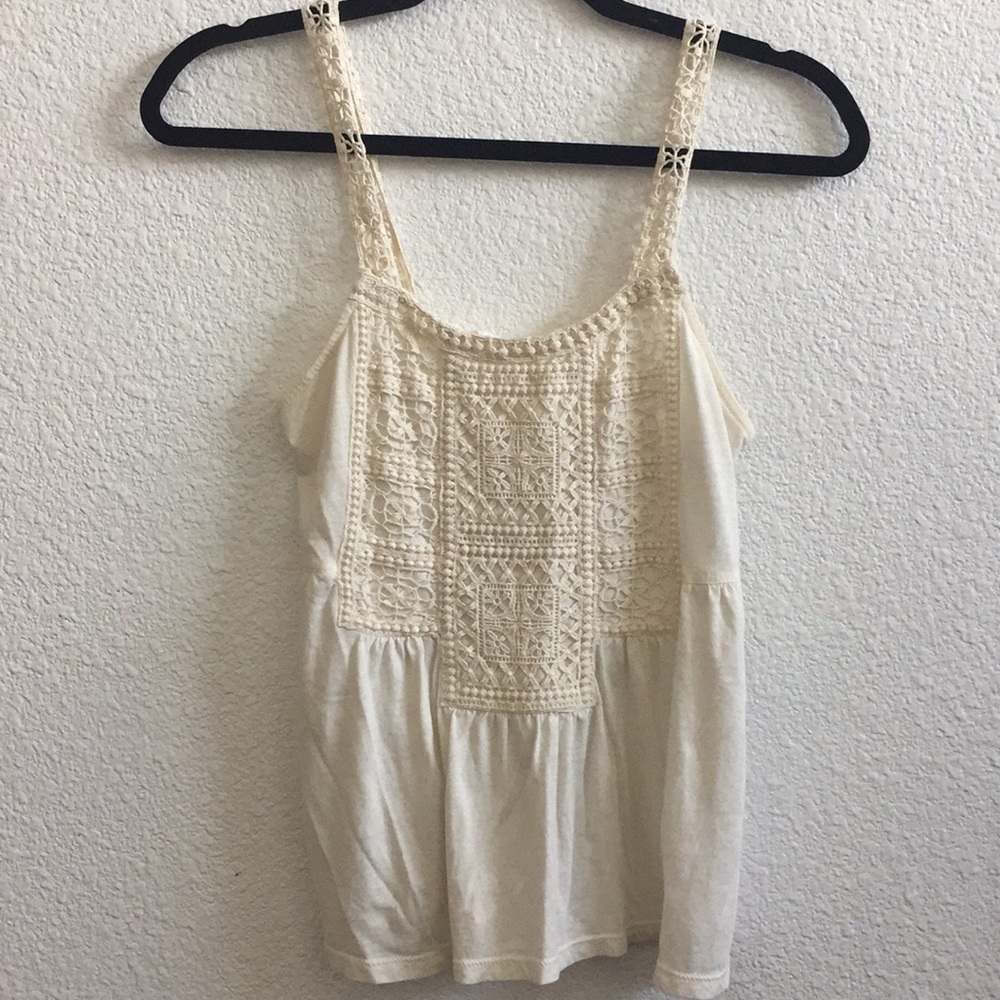 Crocheted Lace Tank Top American Eagle